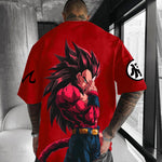 Camiseta Oversized Streetwear Vegeta Super Saiyajin 4