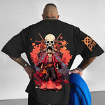 Camiseta Oversized Streetwear Caveira Luffy