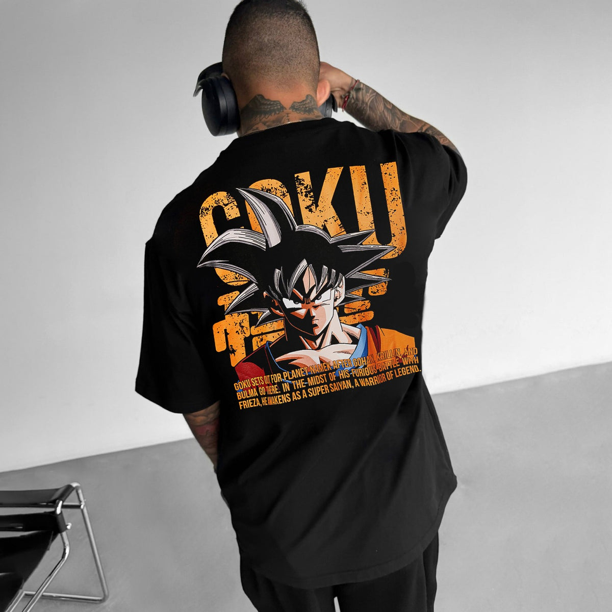 Camiseta Oversized Streetwear Goku Premium