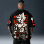 Camiseta Oversized Masculina Neon Warrior Preta