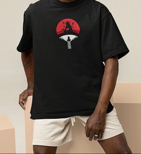 Camiseta Oversized Streetwear Itachi Corvos