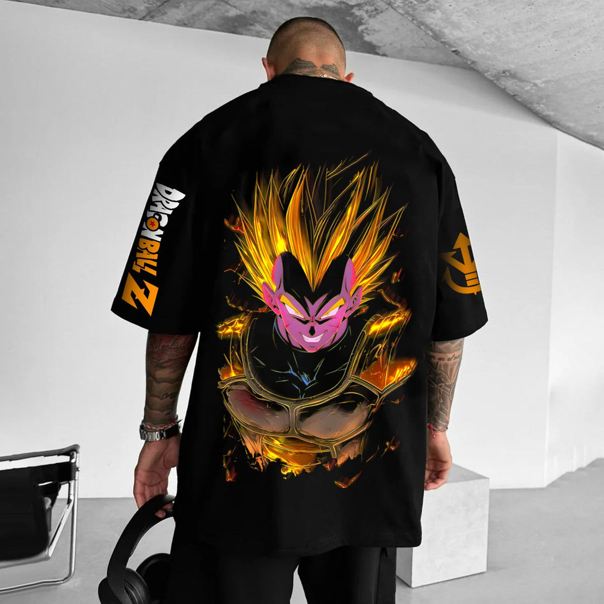 Camiseta Oversized Streetwear Vegeta Super SaiyajinPremium