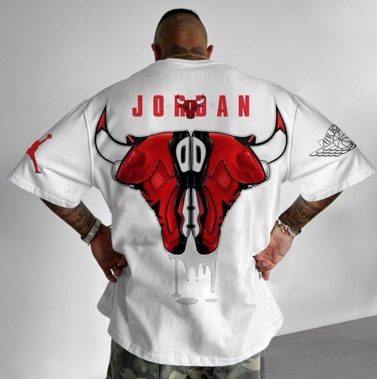 Camisa Oversized Streetwear Plus SizeJordan Bulls