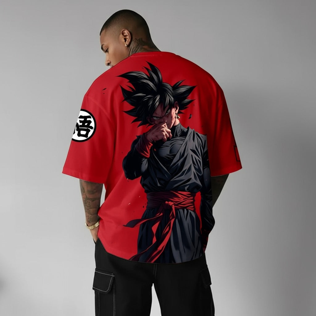 Camiseta Oversized Streetwear Goku Red Dragon Ball Z