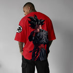Camiseta Oversized Streetwear Goku Red Dragon Ball Z