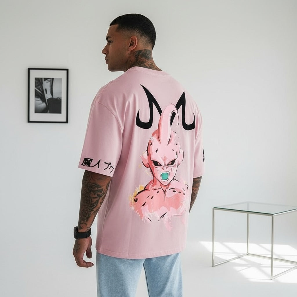 Camisa Oversized Streetwear Plus SizeMajin Boo Kid Rosa