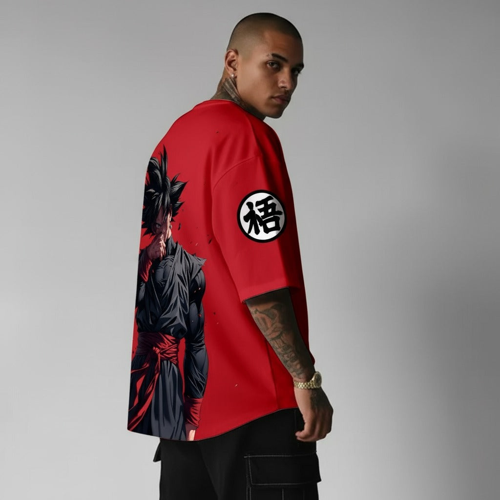 Camiseta Oversized Streetwear Goku Red Dragon Ball Z