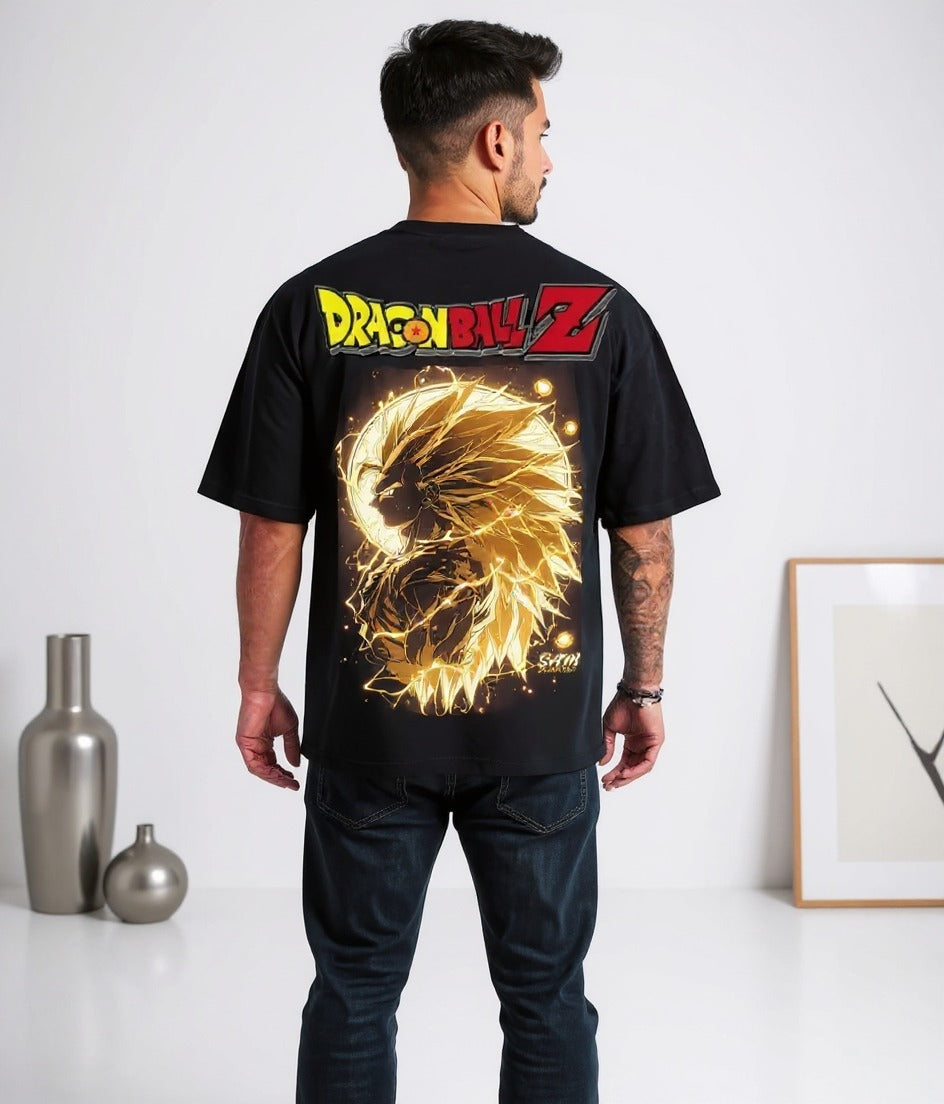 Camisa Oversized Streetwear Goku Super Sayajin 3