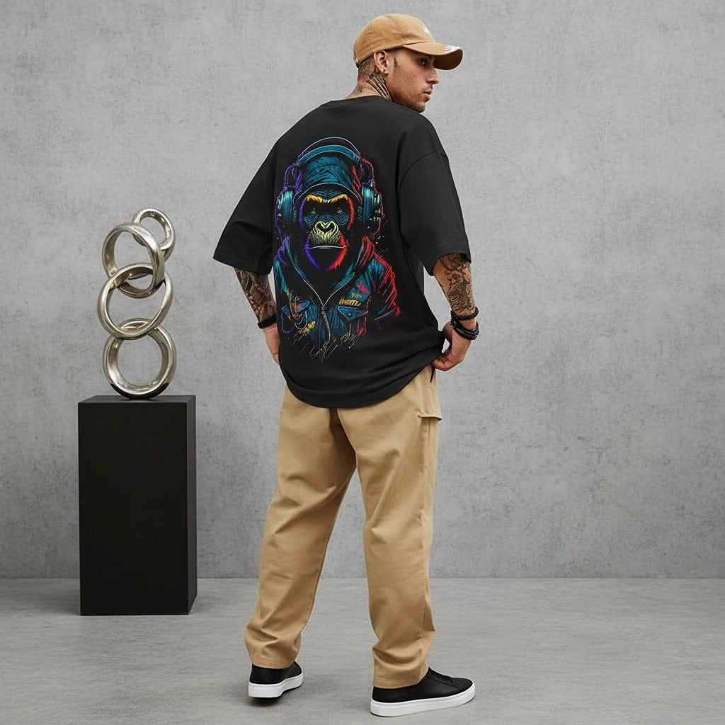 Camiseta Oversized Monkey Song