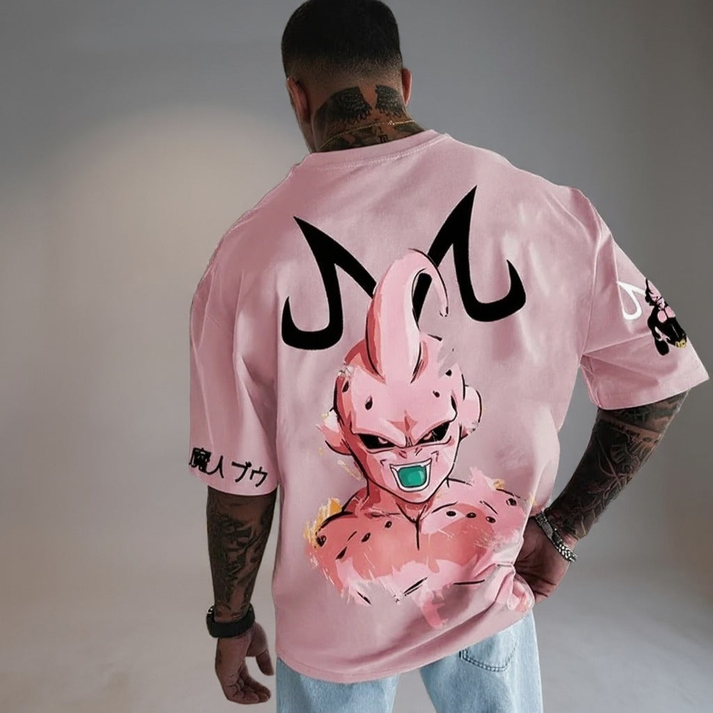 Camisa Oversized Streetwear Plus SizeMajin Boo Kid Rosa