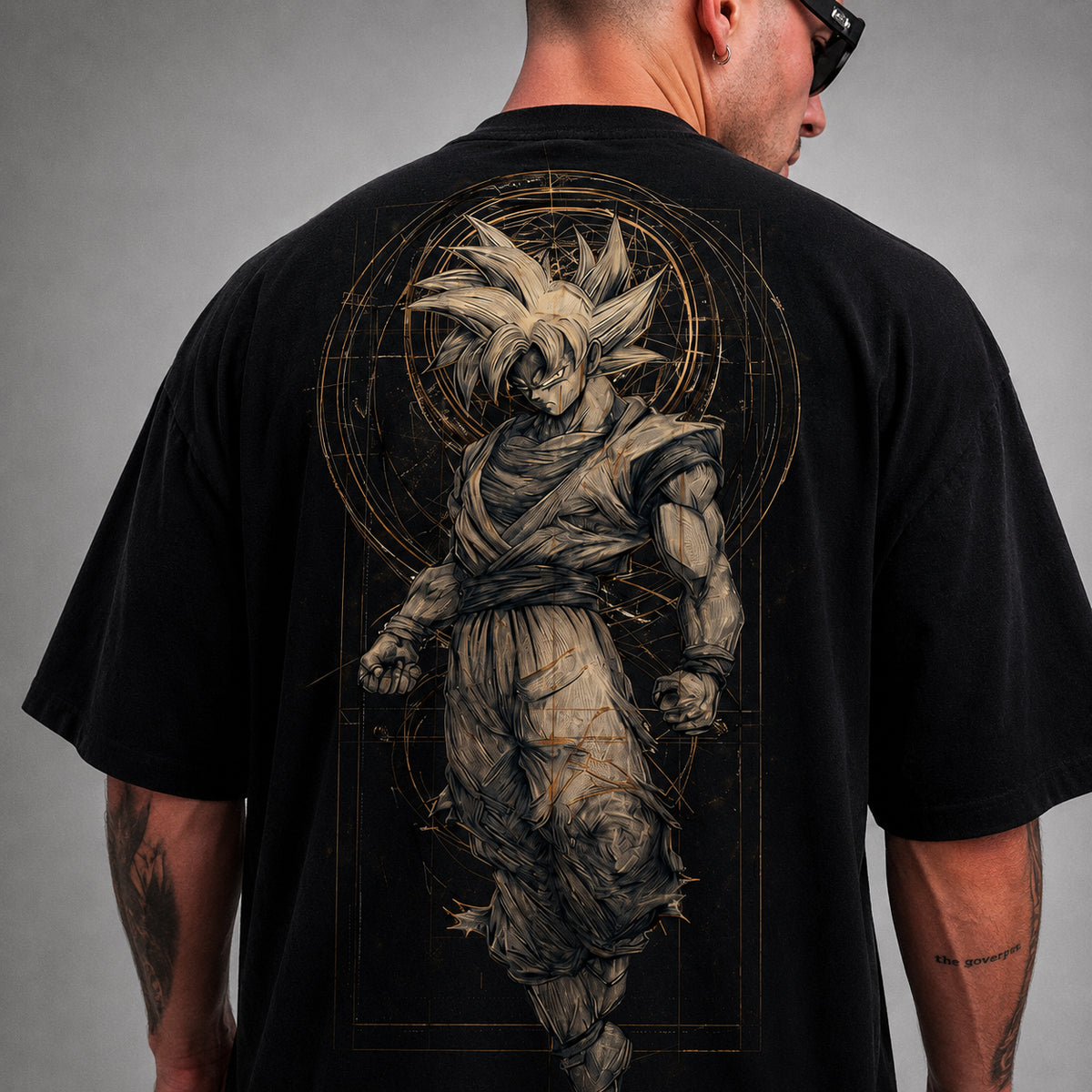 Camiseta Oversized Masculina Eternal Warrior Preta