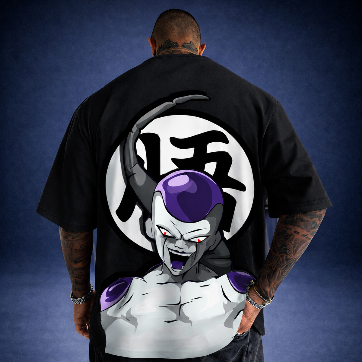 Camisa Oversized Streetwear Plus SizeFreeza Dragon Ball Z/Super Preta