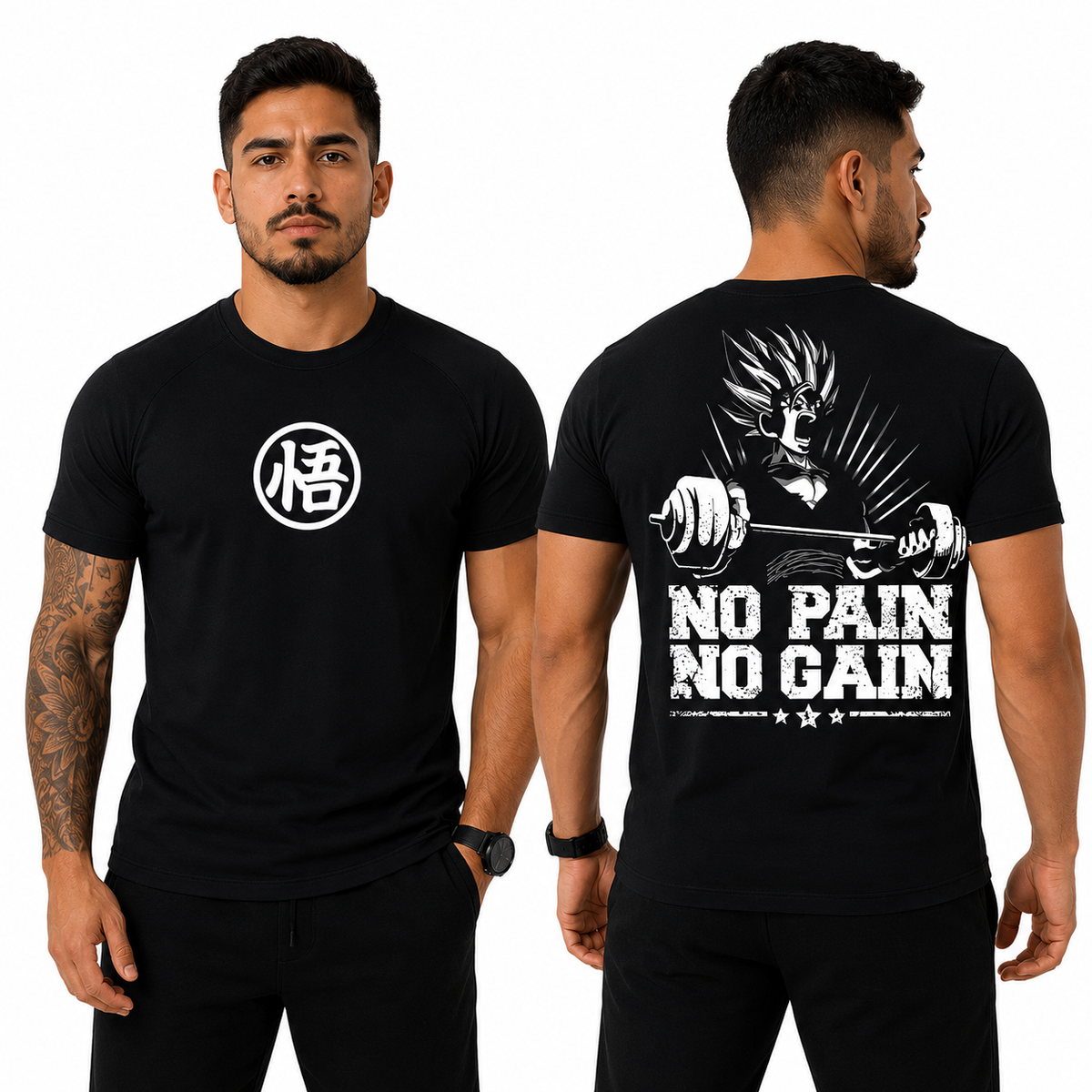 Camiseta Dry FitGoku no pain no gain Dragon Ball