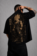 Camiseta Oversized Masculina Streetwear Guerreiro Dourado Energia Premium