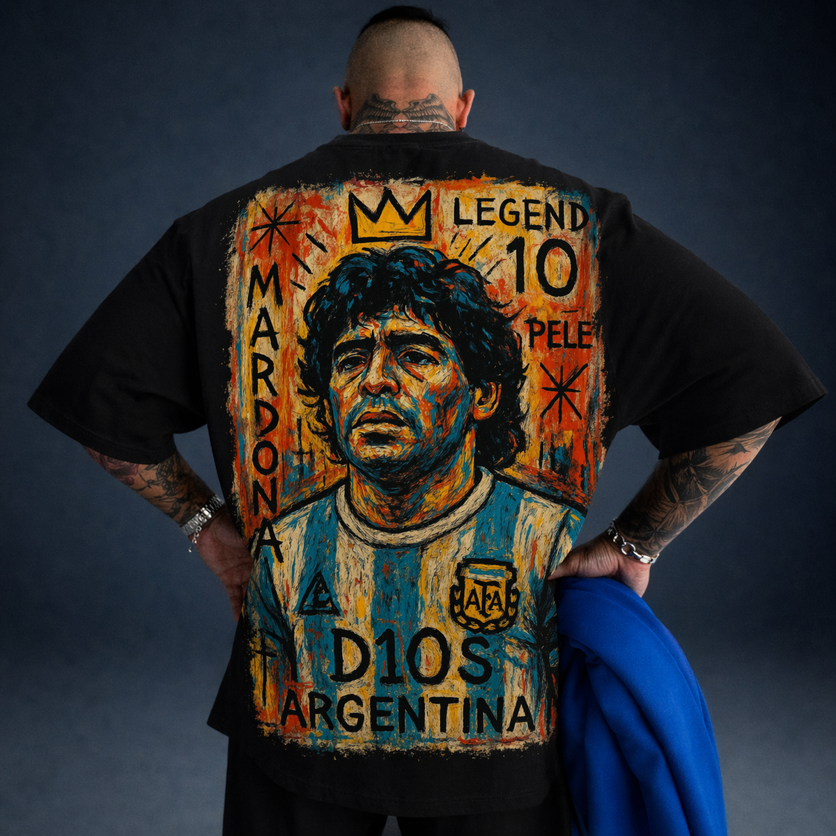 Camiseta Oversized Maradona Seleção Argentina