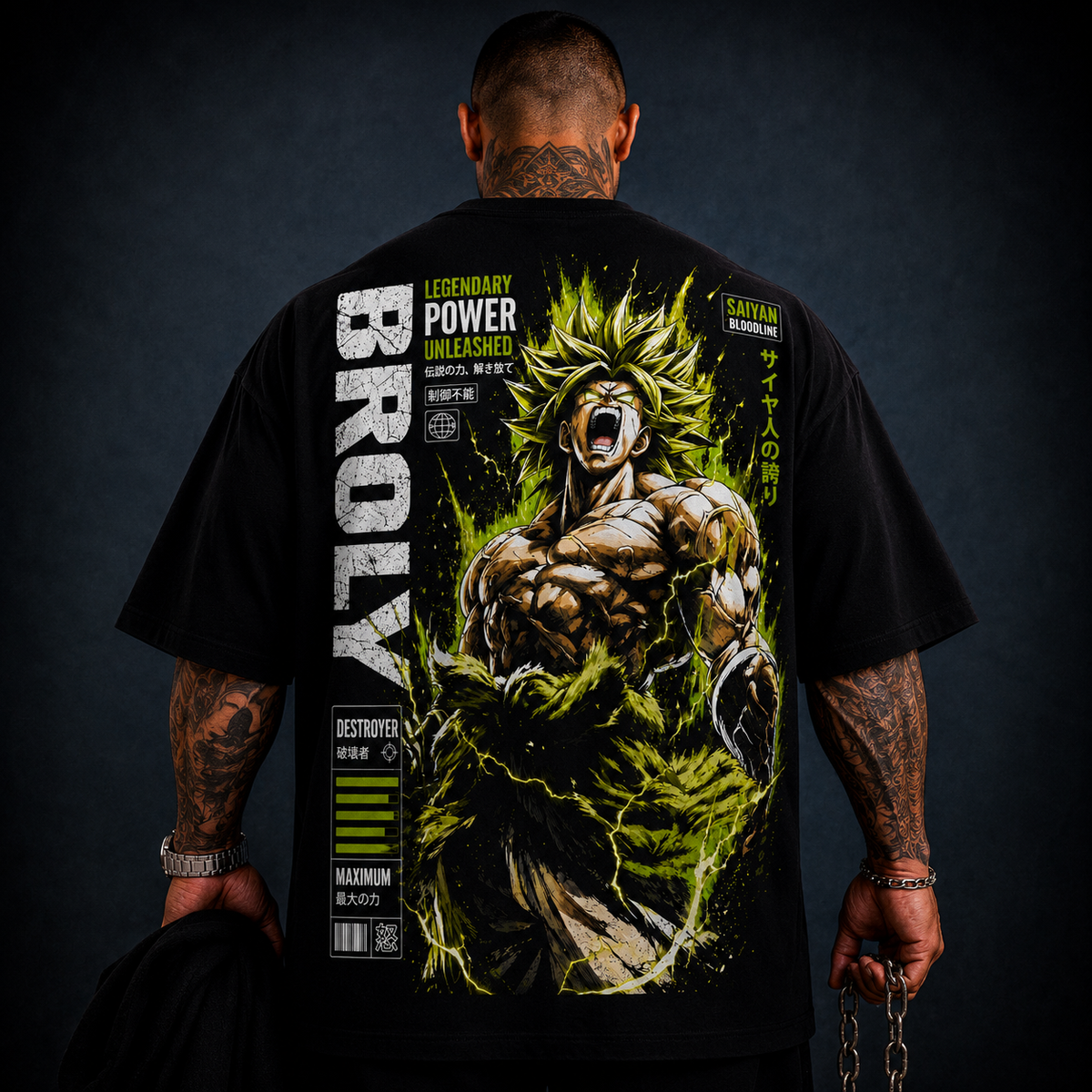 CamisetaStreetwear OversizedSuper Broly DBZPreta