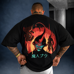 Camisa Oversized Streetwear Plus Size Mini Evil Boo Preto