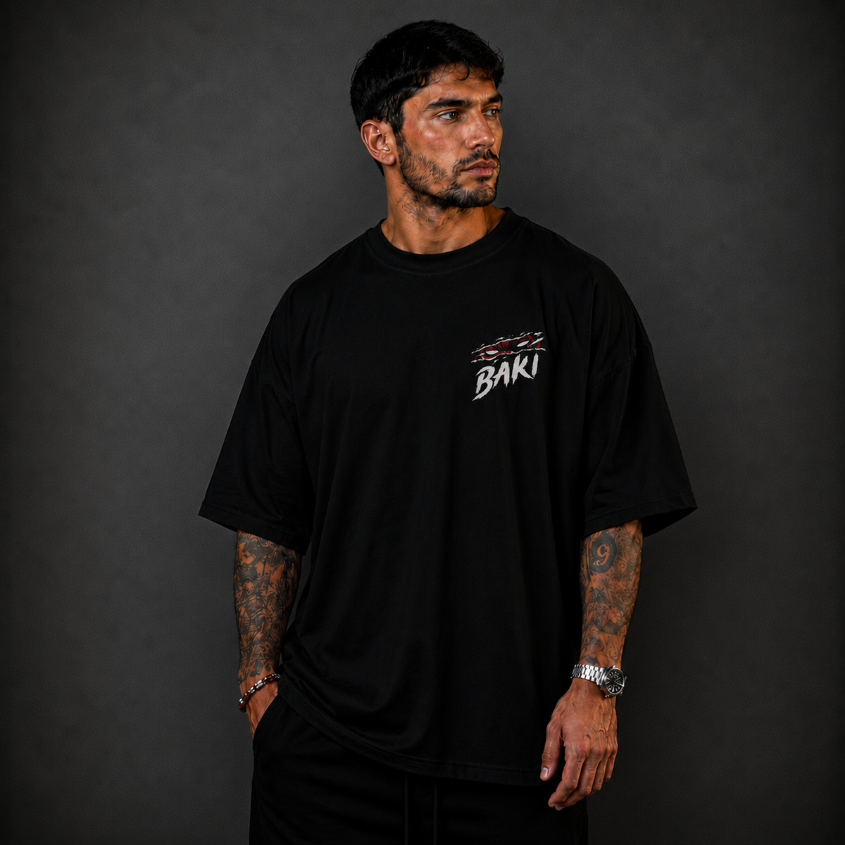 Camiseta Oversized Streetwear Baki