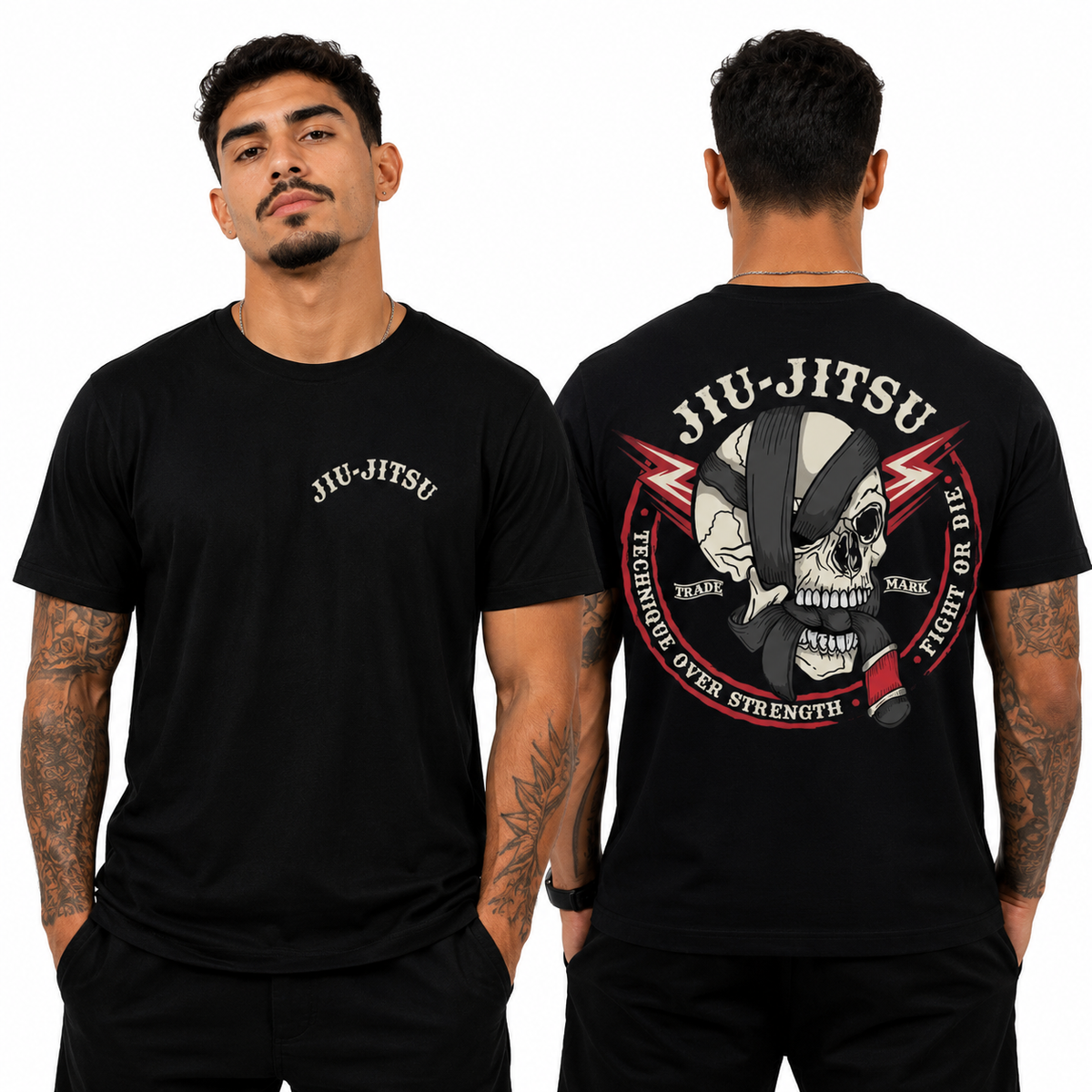 Camiseta Dry Fit Training Jiu Jitsu Caveira