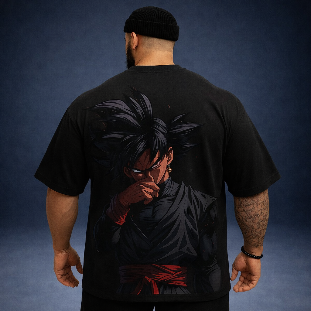 Camiseta Oversized Streetwear Son Goku Black