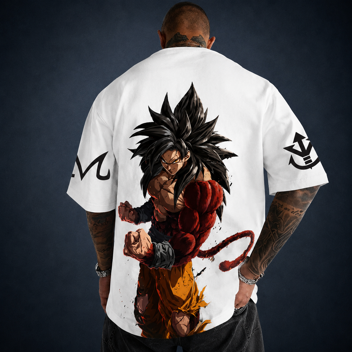 Camiseta Oversized StreetwearGokuSuper Saiyajin 4 Preta