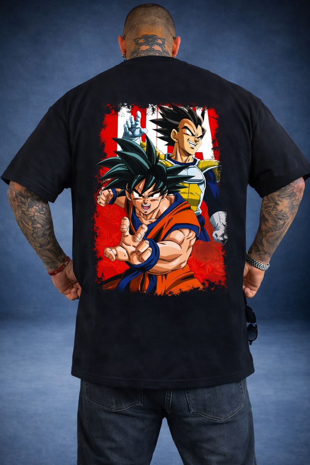 Camiseta Oversized Goku x Vegeta