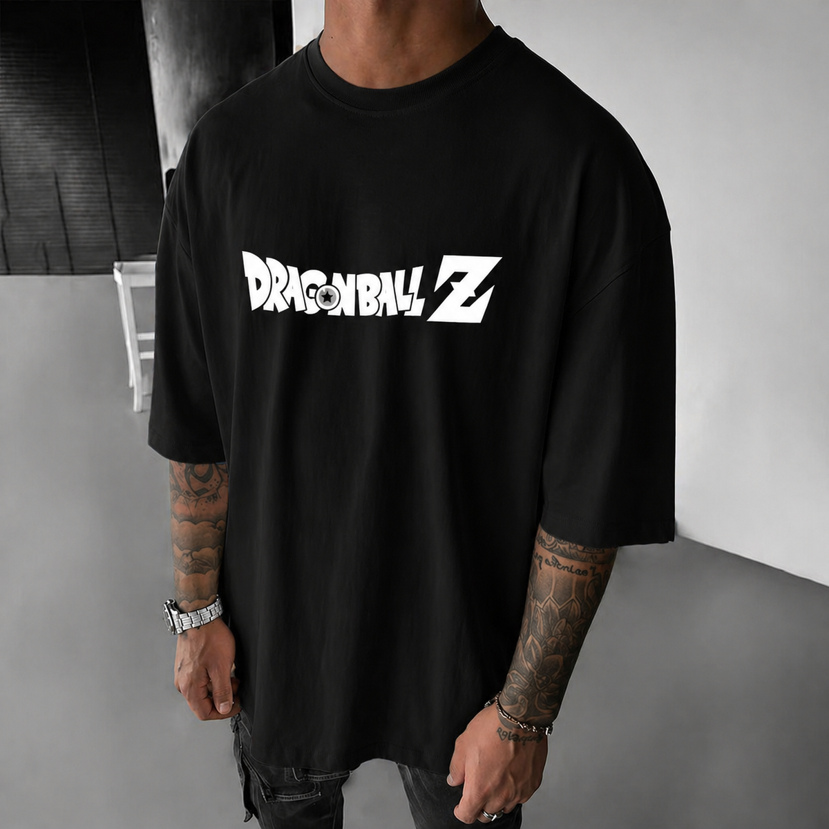 Camiseta OversizedSon Goku Edição Limitada 02 Bege