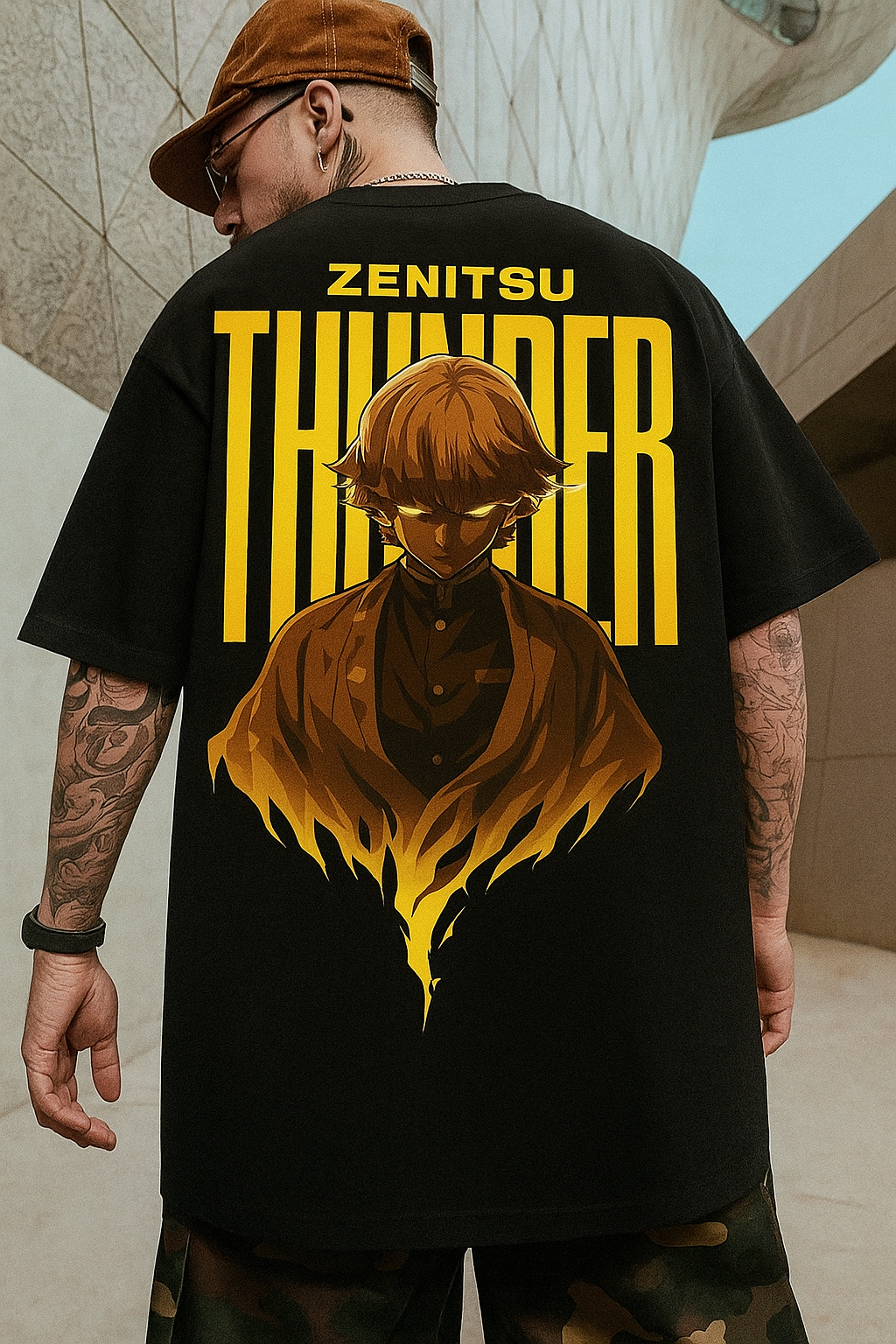 Camisa Oversized Streetwear Zenitsu Raio