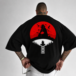 Camiseta Oversized Streetwear Itachi Naruto Shippuden Preta