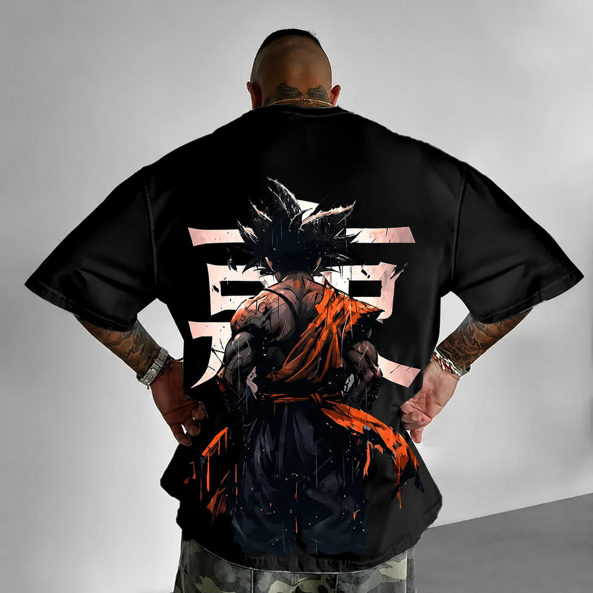 Camiseta Oversized Masculina Demon Power Preta