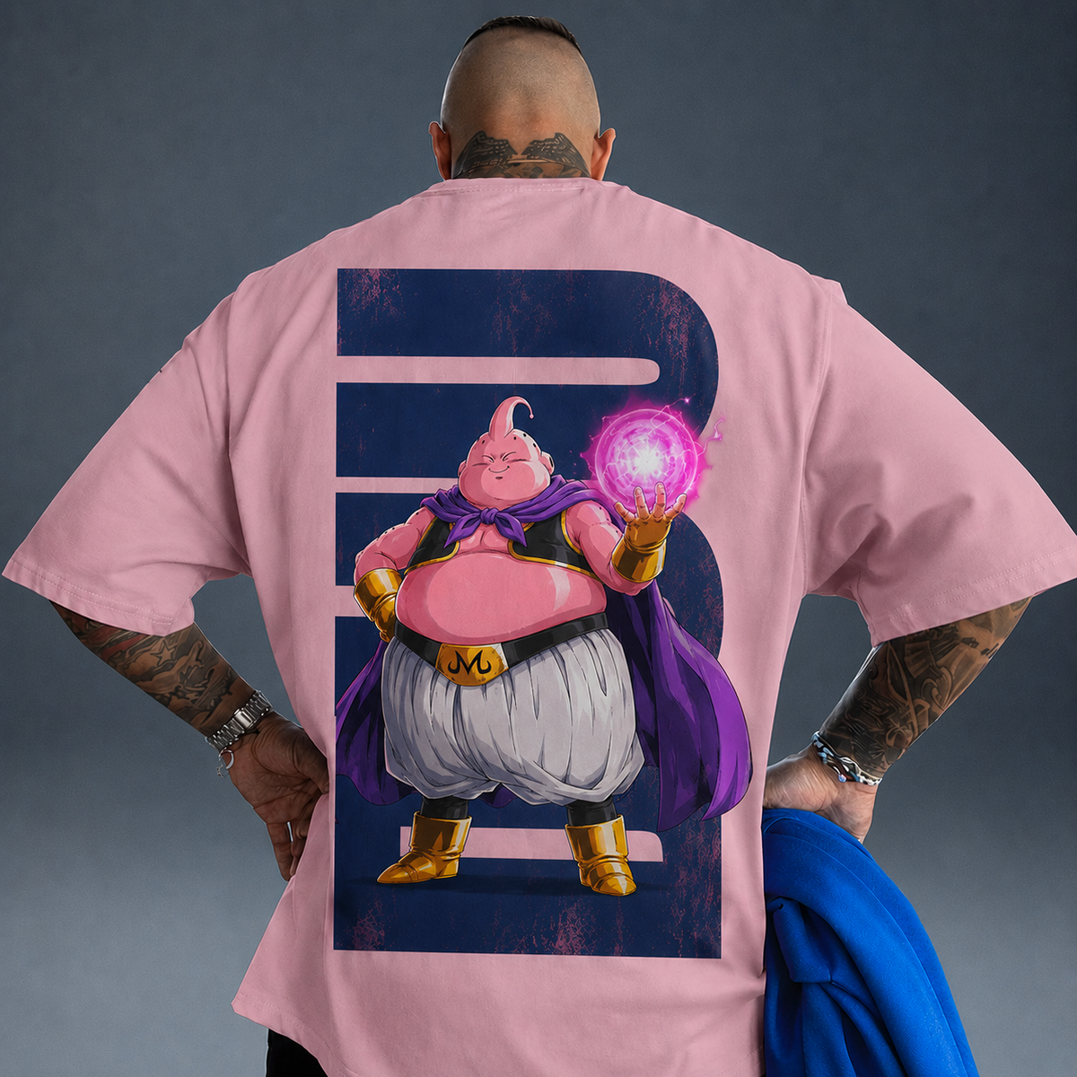 Camisa Oversized Premium Super Majin Boo Gordo Rosa