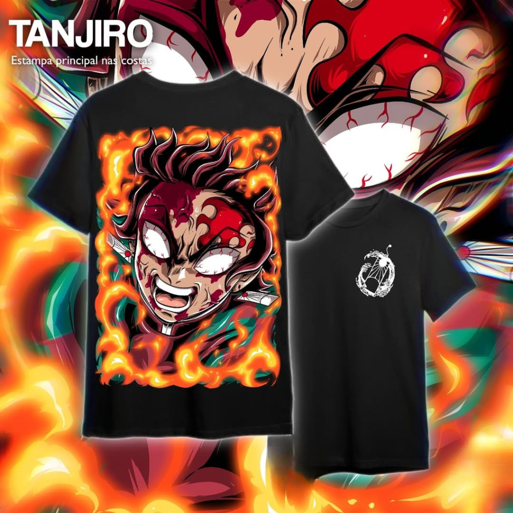 Camiseta Fio 30.1 penteado Tanjirō Kamado