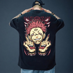 Camiseta Oversized Algodão Sukuna Yuji Hospedeiro
