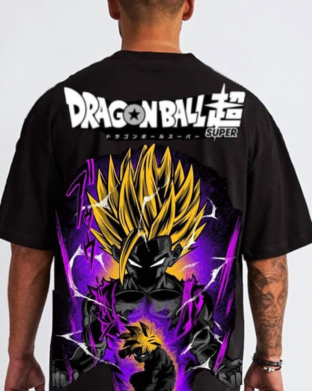 Camisa Oversized Streetwear Gohan Super Saiyajin 2