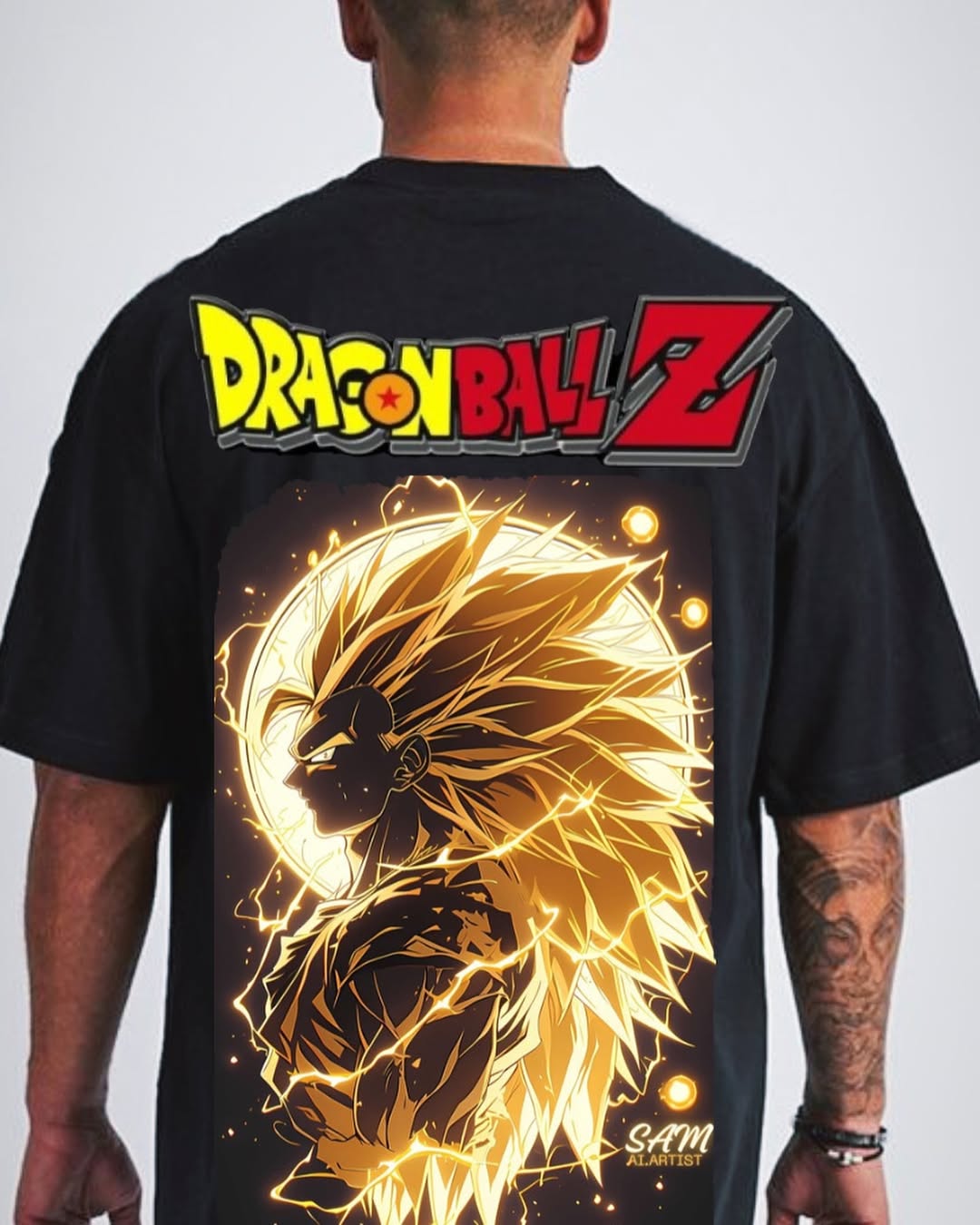 Camisa Oversized Streetwear Goku Super Sayajin 3