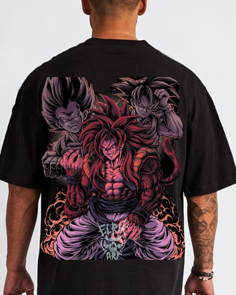 Camisa Oversized Streetwear Plus Gogeta Dragon Ball