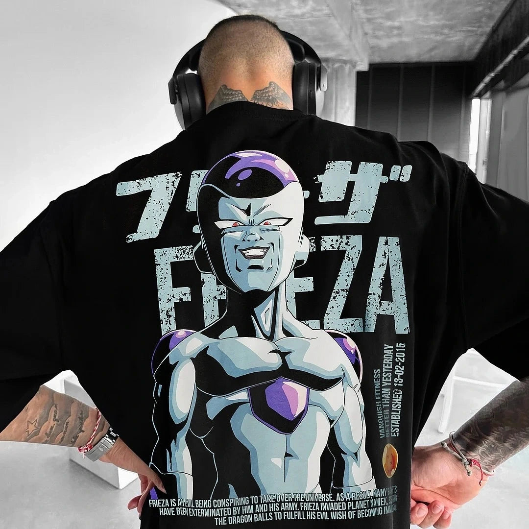 Camisa Oversized Streetwear Plus Size Freeza Black