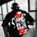 Camiseta Oversized Streetwear Luffy Gear 5 Black