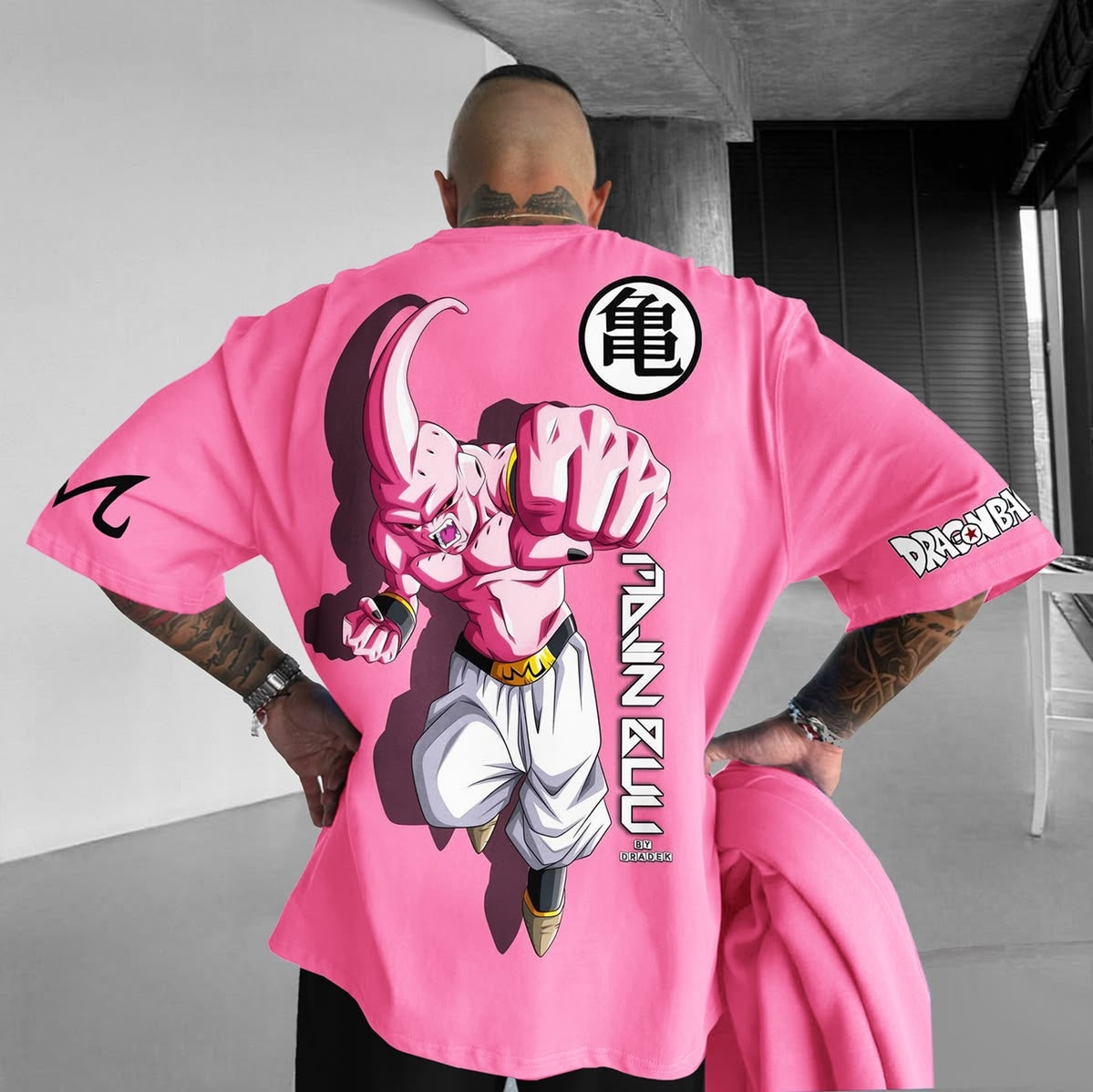 Camisa Oversized Premium Super Majin Boo Rosa 02