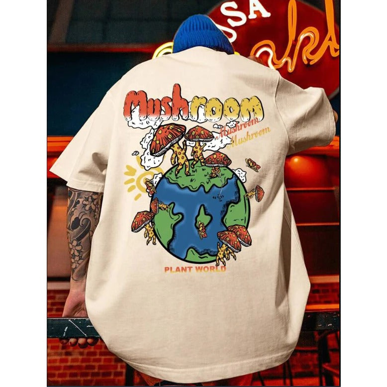 Camiseta Streetwear Premium Mushroom Oversized