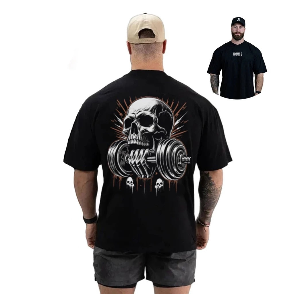 Camiseta Oversized Caveira Halter