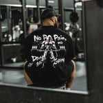 Camiseta Academia Oversized Masculina No Pain No Gain Madimbu