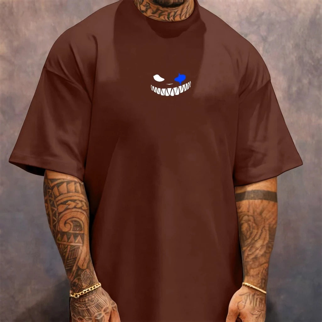 Camiseta Oversized Gangster Smile Monster