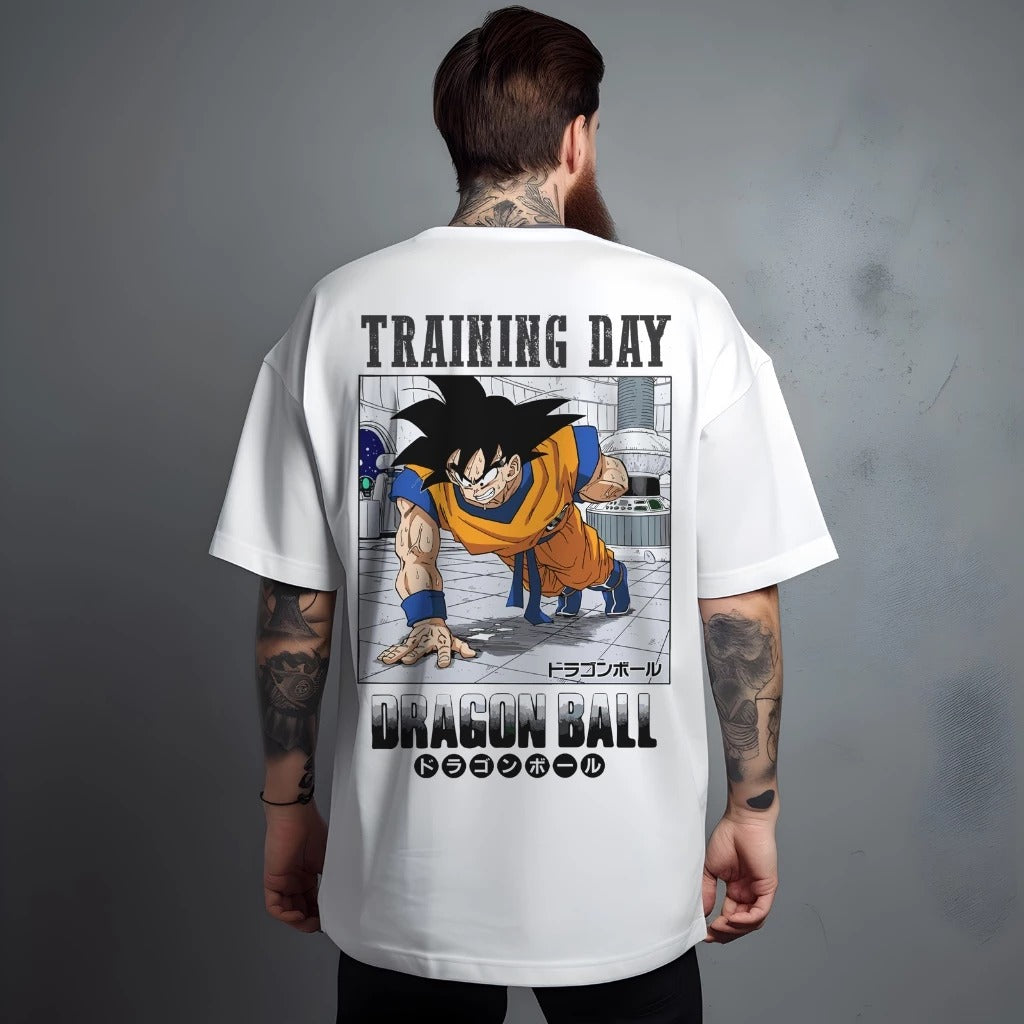Camiseta Oversized Flexão Goku