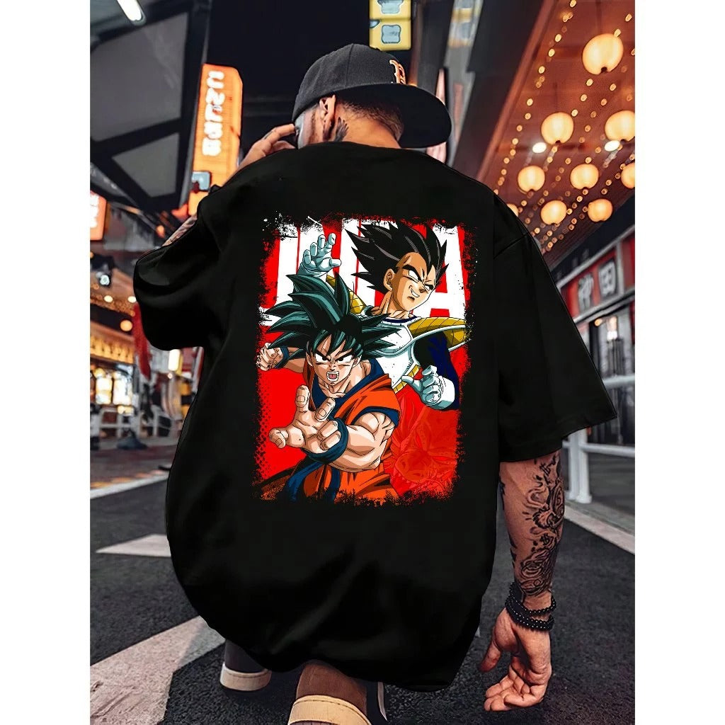 Camiseta Oversized Goku x Vegeta