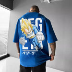 Camisa Oversized streetwear plus size Vegeta Blue