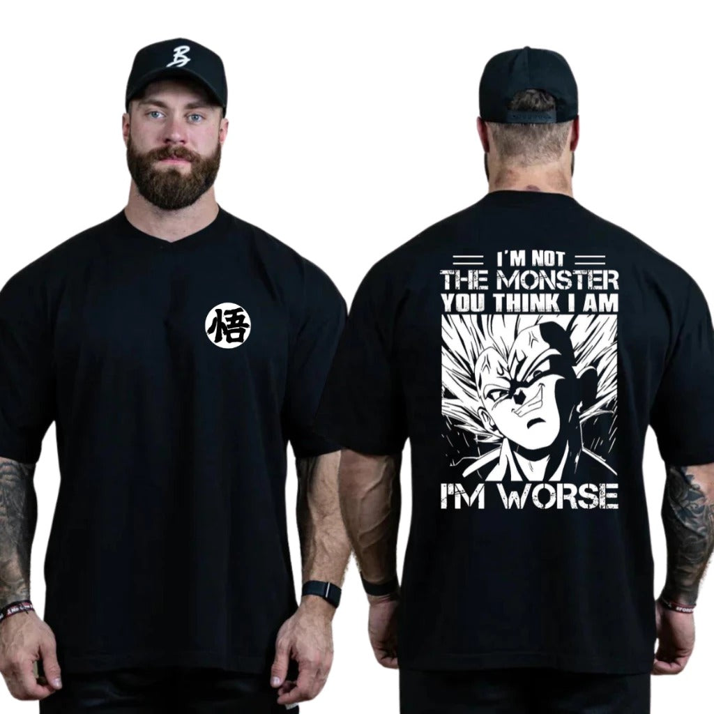 Camiseta Oversized Masculina Vegeta The Monster
