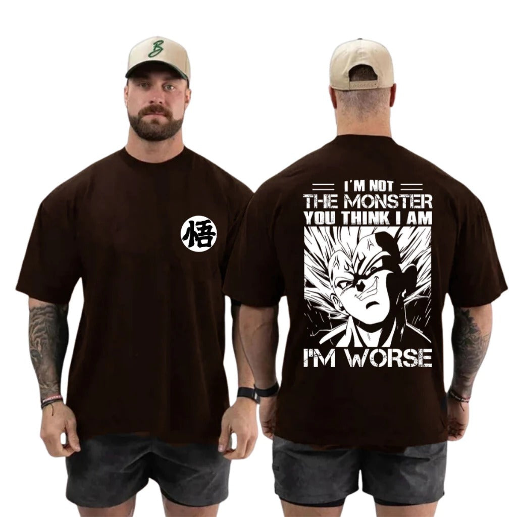 Camiseta Oversized Masculina Vegeta The Monster