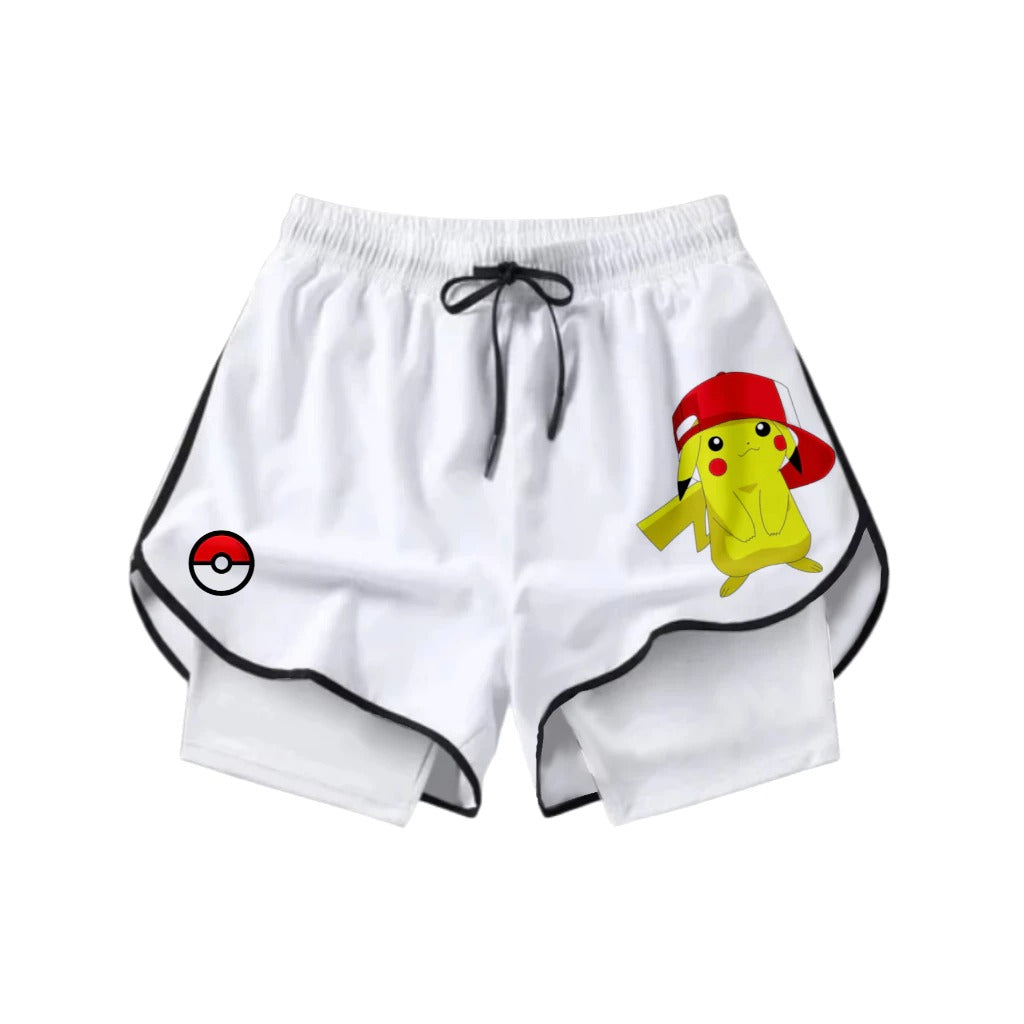 Short Dry-Fit de Compressão 2 em 1Feminino Pokemon