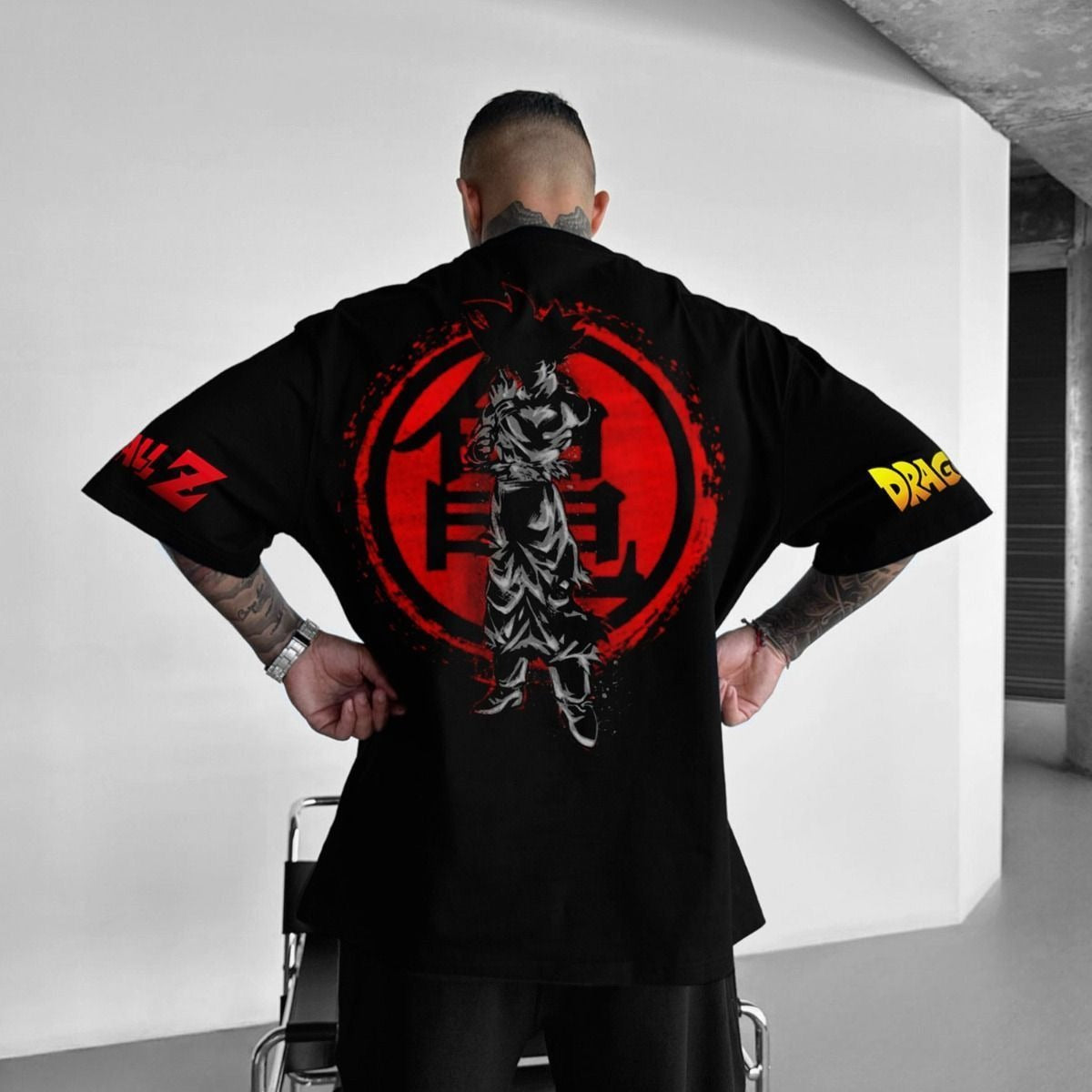 Camisa Oversized Streetwear Plus Size Goku Kaioken